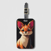 Kleurrijke Fox Art Vibrant Bagagelabel (Voorkant (verticaal))