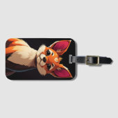 Kleurrijke Fox Art Vibrant Bagagelabel (Voorkant (horizontaal))