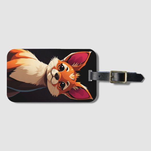 Kleurrijke Fox Art Vibrant Bagagelabel (Voorkant (horizontaal))