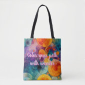 Kleurrijke Fractal Art Canvas tas Solar Drift (Voorkant)