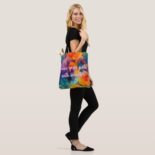 Kleurrijke Fractal Art Canvas tas Solar Drift (Op model)