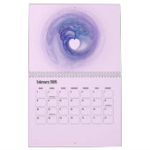 Kleurrijke Fractal Art Design twaalf maanden Kalender (Feb 2026)