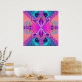 Kleurrijke Fractal Artwork Poster (Keuken)