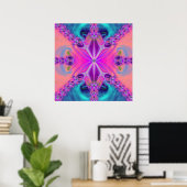 Kleurrijke Fractal Artwork Poster (Thuiskantoor)