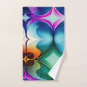 Kleurrijke Fractal Bloemen Regenboog Patroon Bad Handdoek (Handdoek)