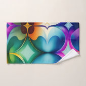 Kleurrijke Fractal Bloemen Regenboog Patroon Bad Handdoek (Handdoek)