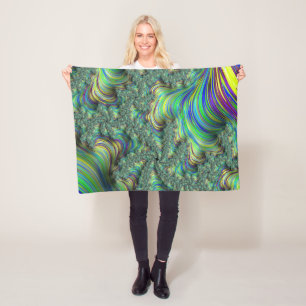 Kleurrijke Fractal Fleece Deken