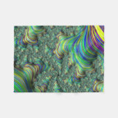 Kleurrijke Fractal Fleece Deken (Voorkant (Horizontaal))