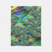 Kleurrijke Fractal Fleece Deken (Voorkant)