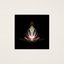 Kleurrijke Fractal Flower Square Visitekaartje