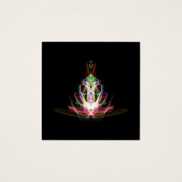 Kleurrijke Fractal Flower Square Visitekaartje