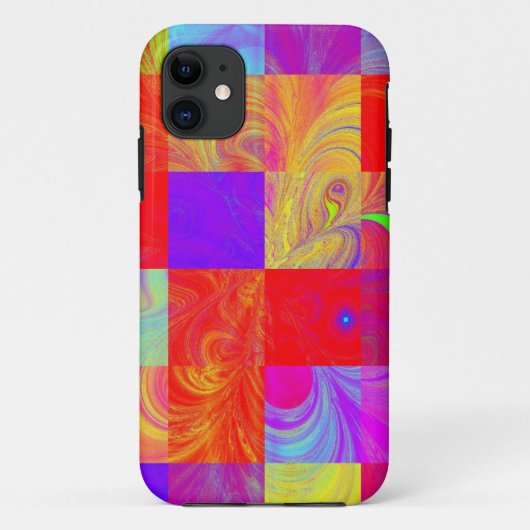 Kleurrijke Fractal Iphone Case (Achterkant)