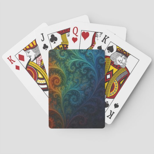 Kleurrijke Fractal Pokerkaarten (Achterkant)