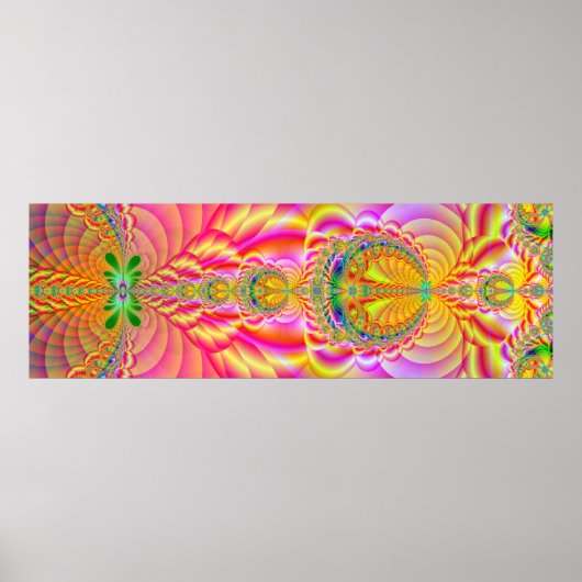 kleurrijke fractal poster (Voorkant)