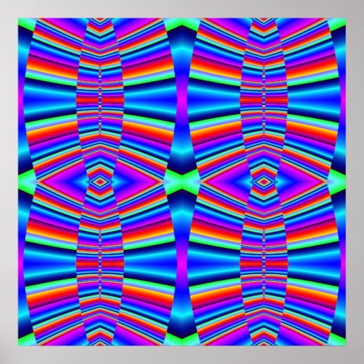 kleurrijke fractal poster (Voorkant)