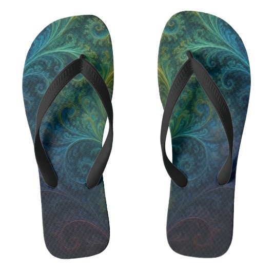 Kleurrijke Fractal Teenslippers (Voetbed)