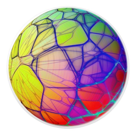 Kleurrijke Fractale Deur Konob Kasttrekker Keramische Knop (Voorkant)