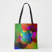 Kleurrijke fractale illustraties tote bag (Voorkant)