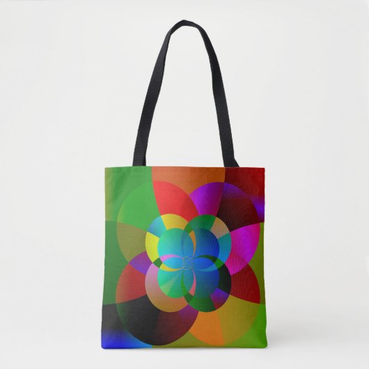 Kleurrijke fractale illustraties tote bag (Voorkant)
