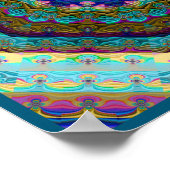 Kleurrijke Fractale Kaleidoscoop Poster (Hoek)