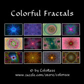 Kleurrijke fractale kunst - kalender