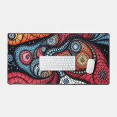 Kleurrijke fractale spiraalkunst bureaumat (Keyboard & Muis)