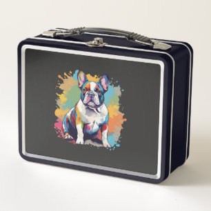 Kleurrijke Franse Bulldog Kunst voor Hondenliefheb