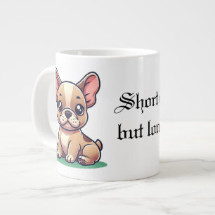 Kleurrijke Franse Bulldog Quote Graphic Grote Koffiekop