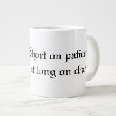 Kleurrijke Franse Bulldog Quote Graphic Grote Koffiekop (Voorkant rechts)