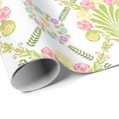  kleurrijke Franse Floral Cadeaupapier (Rol Hoek)