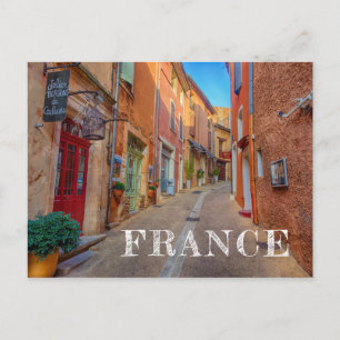 Kleurrijke Franse heuvellandstad Briefkaart
