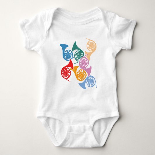 Kleurrijke Franse Hoorns Romper (Voorkant)