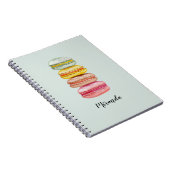 Kleurrijke Franse Macarons Waterverf Handgeschilde Notitieboek (Rechterzijde)