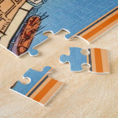 Kleurrijke Franse wijk kaart Legpuzzel (Zijkant)