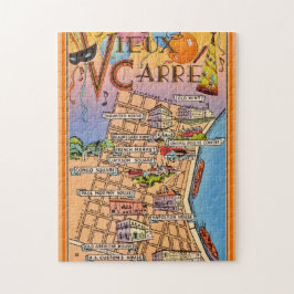 Kleurrijke Franse wijk kaart Legpuzzel