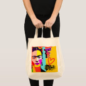 Kleurrijke Frida Kahlo Canvas tas (Voorkant (product))