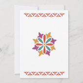 Kleurrijke Friendsgiving Feest Kaart (Achterkant)