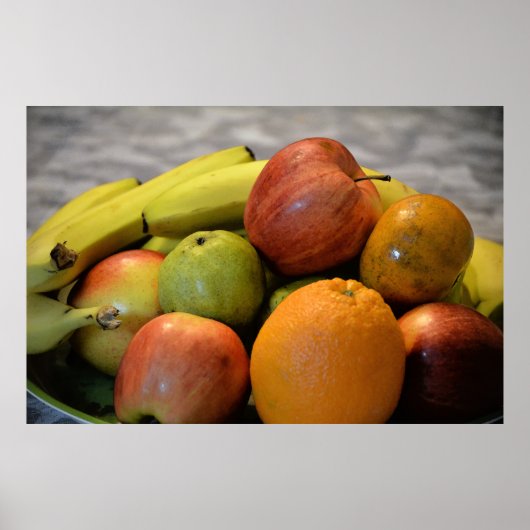 kleurrijke fruit afbeelding afdruk. appel, peer, s poster (Voorkant)