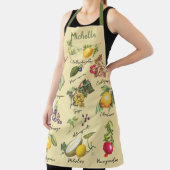  Kleurrijke Fruit Collage Custom Name Schort (Insitu)