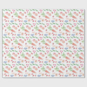 Kleurrijke Fruit & Groenten Zomerboerenmarkt Cadeaupapier (Vlak)