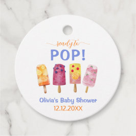 Kleurrijke Fruit Ice Cream Popcicle Baby shower Bedankjes Labels