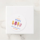 Kleurrijke Fruit Ice Cream Popcicle Baby shower Bedankjes Labels (In situ)