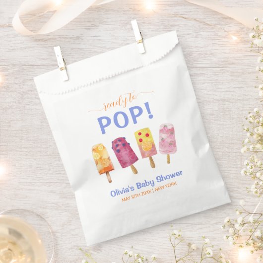 Kleurrijke Fruit Ice Cream Popcicle Baby shower Bedankzakje (Geknipt)