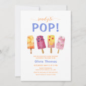 Kleurrijke Fruit Ice Cream Popcicle Baby shower Kaart (Voorkant)