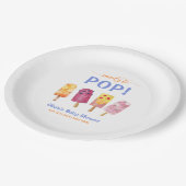 Kleurrijke Fruit Ice Cream Popcicle Baby shower Papieren Bordje (Gekanteld)