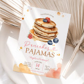 Kleurrijke Fruit Pannenkoeken en Pyjama Party Verj Kaart