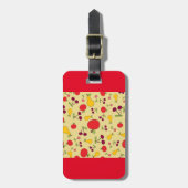 Kleurrijke Fruit Patroon Appels Kersen en Peren Bagagelabel (Voorkant verticaal)