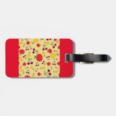 Kleurrijke Fruit Patroon Appels Kersen en Peren Bagagelabel (Achterkant horizontaal)