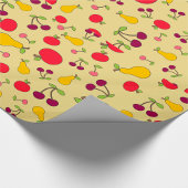 Kleurrijke Fruit Patroon Appels Kersen en Peren Cadeaupapier