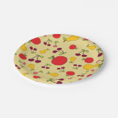 Kleurrijke Fruit Patroon Appels Kersen en Peren Papieren Bordje (Gekanteld)